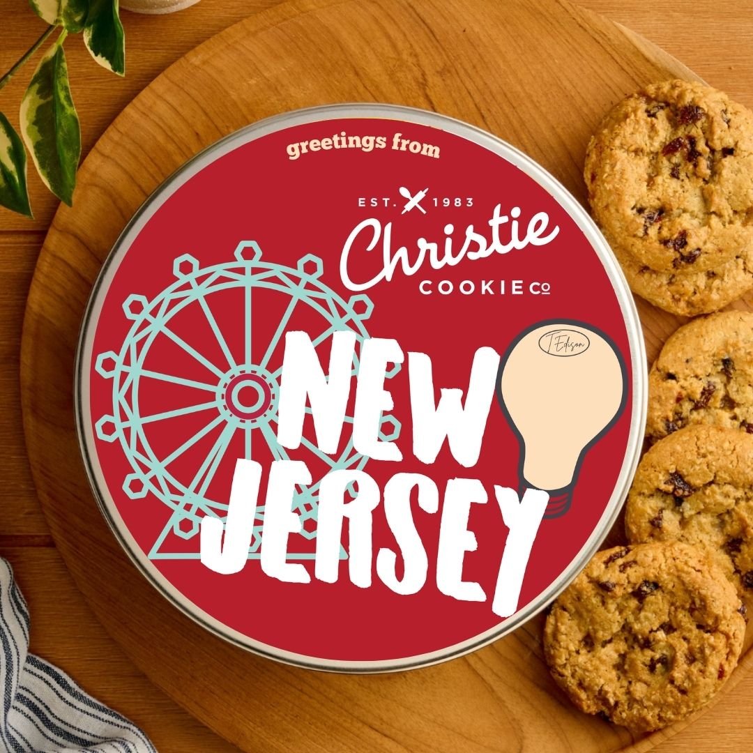 New Jersey Gourmet Cookie Tin, 1.4-Oz, 18 Count | Christie Cookie Co